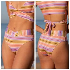 Seea x Free People Mundaka Surf Bottoms in Sucre Stripe | NWT
